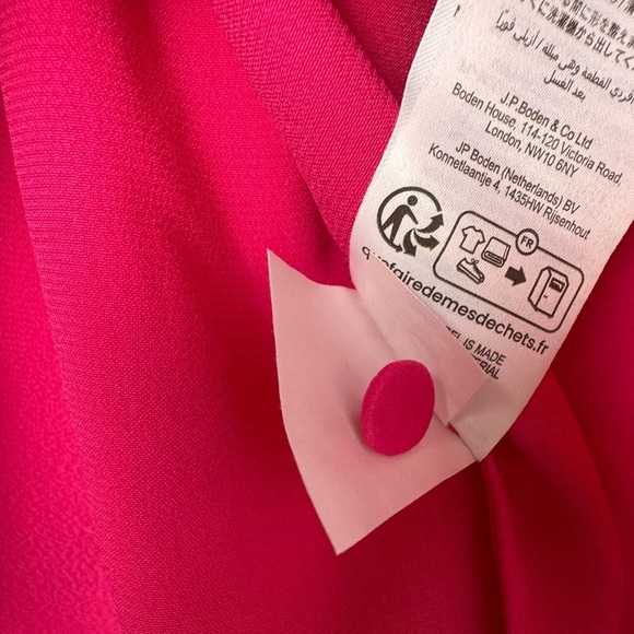 NWT BODEN Strappy Halterneck Satin Blouse Top in Watermelon Pink Size 10/Medium - Picture 13 of 15